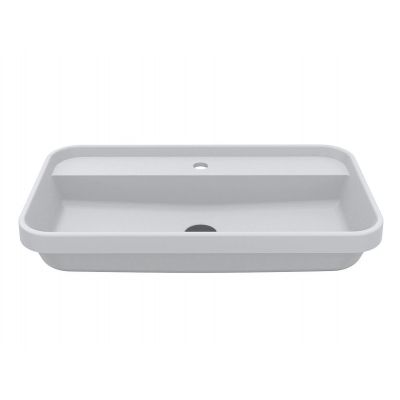 Miraggio Ocean 600 Mirasoft umywalka 60x40 cm prostokątna wpuszczana biały mat 8813903