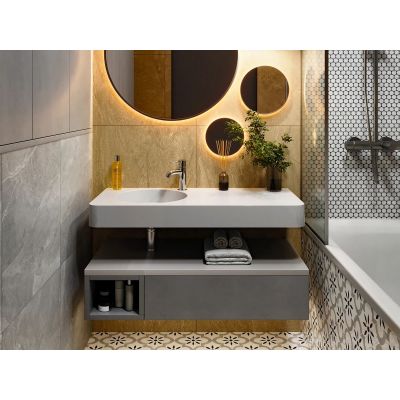 Miraggio Loop umywalka 100x45 cm prostokątna ścienna biała 8813930