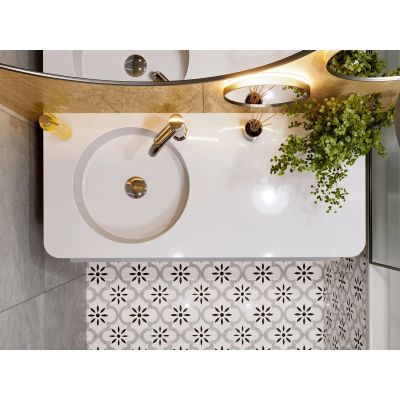 Miraggio Loop umywalka 100x45 cm prostokątna ścienna biała 8813930