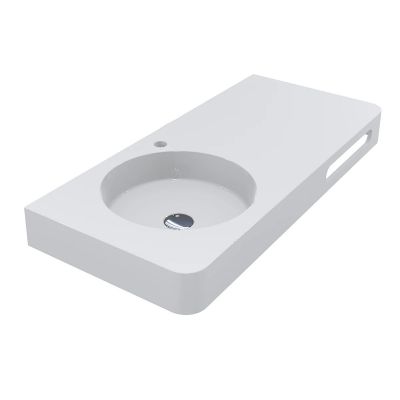 Miraggio Loop umywalka 100x45 cm prostokątna ścienna biały mat 8813978