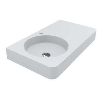 Miraggio Loop umywalka 80x45 cm prostokątna ścienna biała 8813981