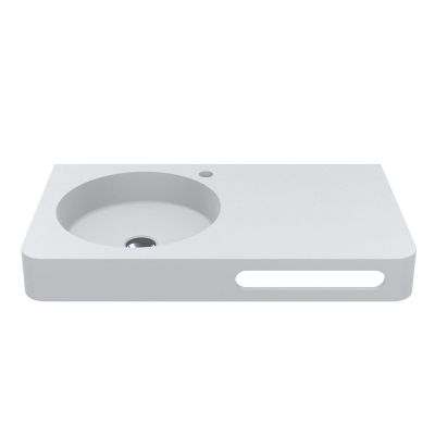 Miraggio Loop L Matt umywalka 80x45 cm prostokątna ścienna biały mat 8813982