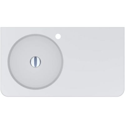 Miraggio Loop L Mirasoft umywalka 80x45 cm prostokątna ścienna biały mat 8813983