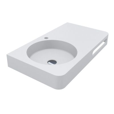 Miraggio Loop L Mirasoft umywalka 80x45 cm prostokątna ścienna biały mat 8813983