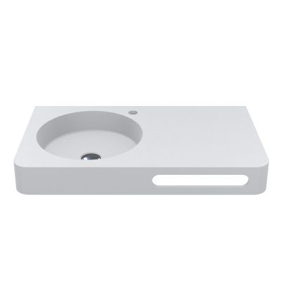 Miraggio Loop L Mirasoft umywalka 80x45 cm prostokątna ścienna biały mat 8813983