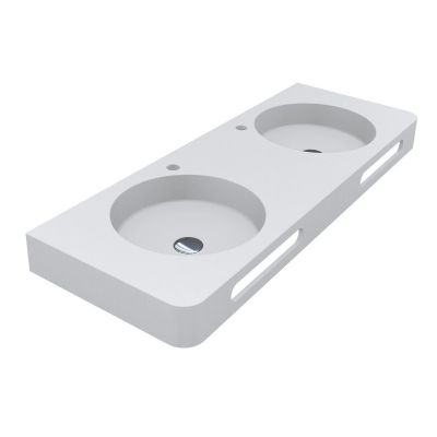 Miraggio Loop 1200-2 umywalka 120x45 cm prostokątna ścienna biała 8814001