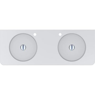 Miraggio Loop 1200-2 umywalka 120x45 cm prostokątna ścienna biała 8814001