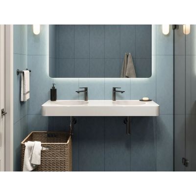 Miraggio Loop 1200-2 umywalka 120x45 cm prostokątna ścienna biała 8814001