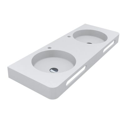 Miraggio Loop 1200-2 Mirasoft umywalka 120x45 cm prostokątna ścienna biały mat 8814003