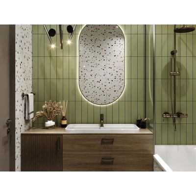 Miraggio Ocean umywalka 90x40 cm prostokątna wpuszczana biały mat 8814008