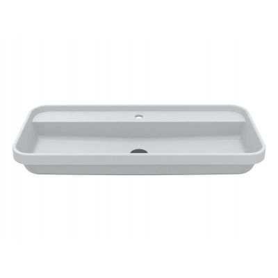 Miraggio Ocean 800 Mirasoft umywalka 80x40 cm prostokątna wpuszczana biały mat 8813824