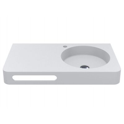 Miraggio Loop umywalka 80x45 cm prostokątna ścienna biała 8814187