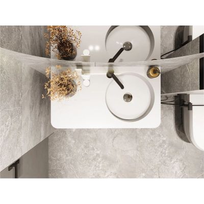 Miraggio Loop umywalka 80x45 cm prostokątna ścienna biała 8814187