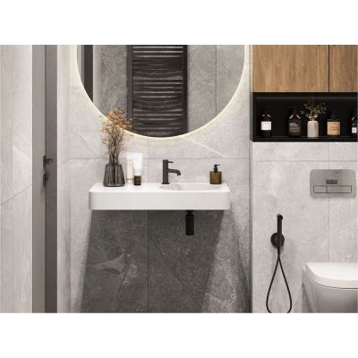 Miraggio Loop umywalka 80x45 cm prostokątna ścienna biała 8814187