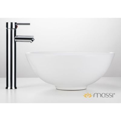 Massi Malo umywalka nablatowa 32 cm okrągła biała MSU-5601