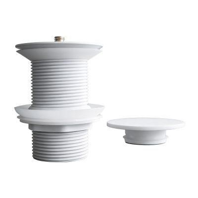 Oltens Kalla korek umywalkowy okrągły klik klak bez przelewu G 1 1/4 LavaForm biały 05201000