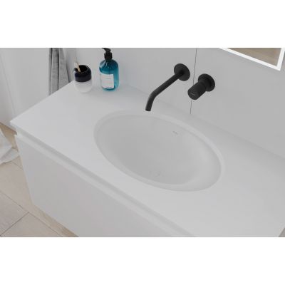 Oltens Gapa umywalka 61x41 cm podblatowa z powłoką Smart Clean owalna biała 40605000