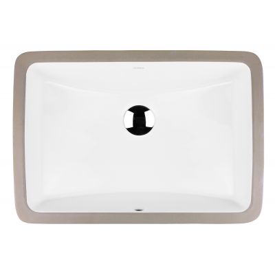 Oltens Drammen umywalka 52,5x37 cm podblatowa prostokątna z powłoką SmartClean biała 40603000