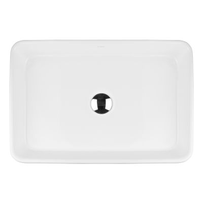 Oltens Lustra umywalka 60,5x35 cm nablatowa prostokątna z powłoką SmartClean biała 40806000