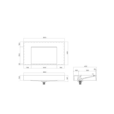 Oltens Stila umywalka 80x45 cm ścienna LavaForm biały mat 40001900