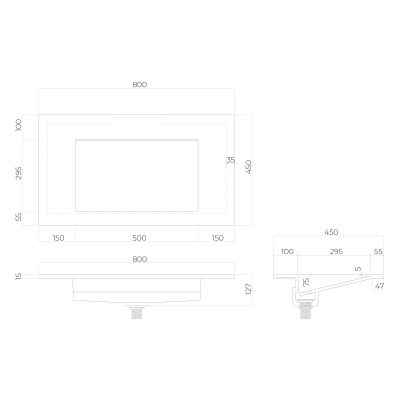 Oltens Stila umywalka 80x45 cm meblowa LavaForm biały połysk 40201000