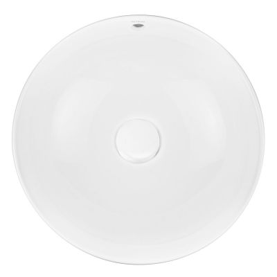 Oltens Fana umywalka 42x42 cm okrągła nablatowa biała 40812000