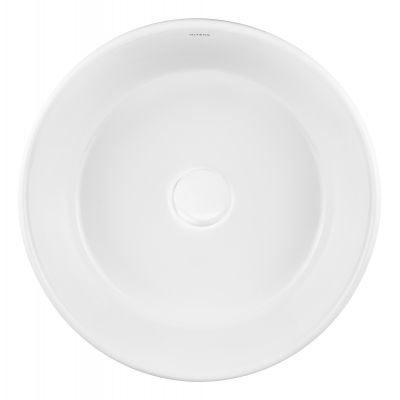 Oltens Lagde umywalka 40x40 cm okrągła nablatowa biała 40316000