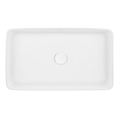 Oltens Solberg umywalka 62x41,5 cm nablatowa prostokątna z powłoką SmartClean biała 40818000