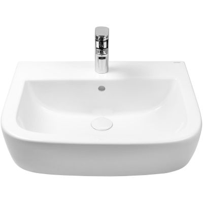 Oltens Vernal umywalka 56x45 cm półokrągła ścienna biała 41002000