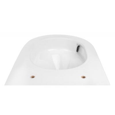 Zestaw Oltens Hamnes OneForm Stille PureRim miska WC wisząca z powłoką SmartClean z deską wolnoopadającą  biały połysk 42549000