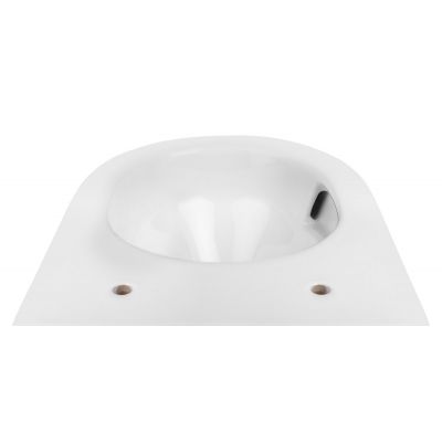 Zestaw Oltens Hamnes OneForm Kort Stille PureRim miska WC wisząca z powłoką SmartClean z deską wolnoopadającą biały połysk 42554000