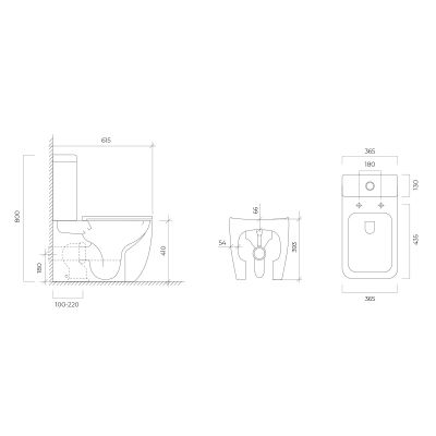 Oltens Hamnes Stille kompakt miska WC spłukiwanie wirowe z deską Ovan wolnoopadającą biały 44003000