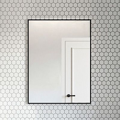 Oltens Nordlis lustro 60x80 cm prostokątne z oświetleniem od tyłu z matą grzewczą czarny 64115300