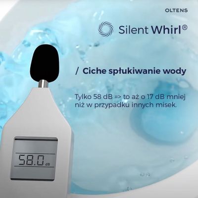 Oltens Hamnes Stille kompakt miska WC z powłoką SmartClean biały 44501000