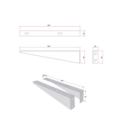 Oltens Stila uchwyty montażowe do umywalek LavaForm 49410000