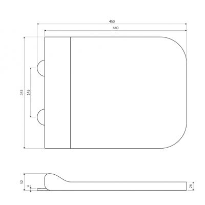 Omnires Fontana deska sedesowa wolnoopadająca biała FONTANADEBP