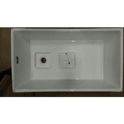 Outlet - Rea Nicola umywalka 71,1x40,8 cm nablatowa częściowo wpuszczana prostokątna biała REA-U0819