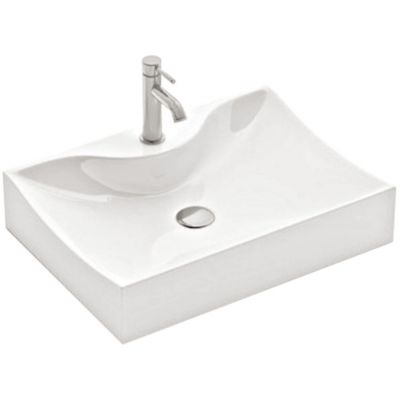 Rea Gala umywalka 55x40 cm nablatowa biała REA-U0151