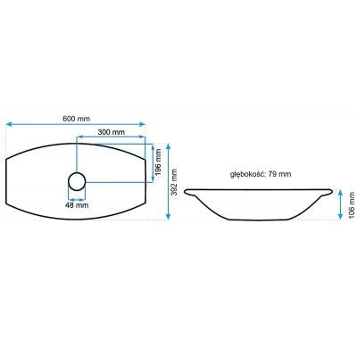 Rea Latoya umywalka 60x38 cm nablatowa biała REA-U0661