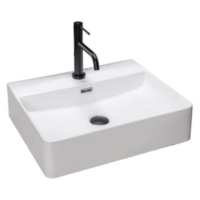 Rea Gina umywalka 59x43,5 cm prostokątna nablatowa biała REA-U0677