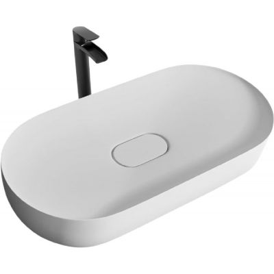 Rea Iris 71 umywalka 70x35,5 cm owalna nablatowa biała REA-U4305