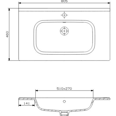Roca Victoria-N umywalka 80,5x46 cm prostokątna meblowa biała A32799C000
