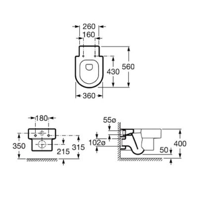 Roca Happening miska WC wisząca biała A346567000