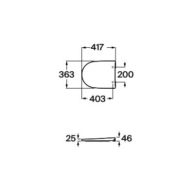 Roca Ona deska sedesowa wolnoopadająca czarna A801E22081