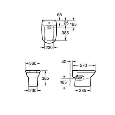 Bidet stojący Roca Giralda A357464000
