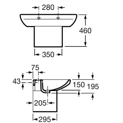 Półpostument Roca Dama Senso A337511000