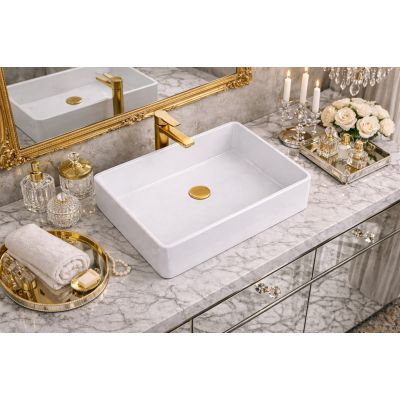 Ruvetti Celina umywalka 48,5x37,5 cm prostokątna nablatowa biała DOL_CE4837