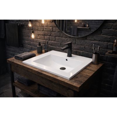 Ruvetti Elif umywalka 61x47 cm prostokątna wpuszczana-nablatowa biała DOL_EL60