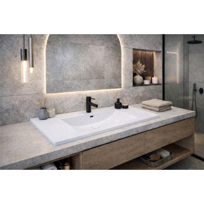 Ruvetti Elif umywalka 81x47 cm prostokątna wpuszczana-nablatowa biała DOL_EL80