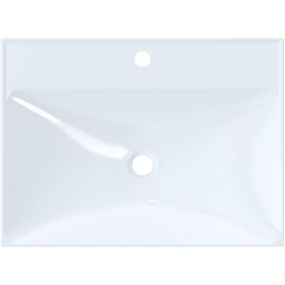 Ruvetti Erna umywalka 60x45 cm prostokątna wpuszczana-nablatowa biała DOL_ER60